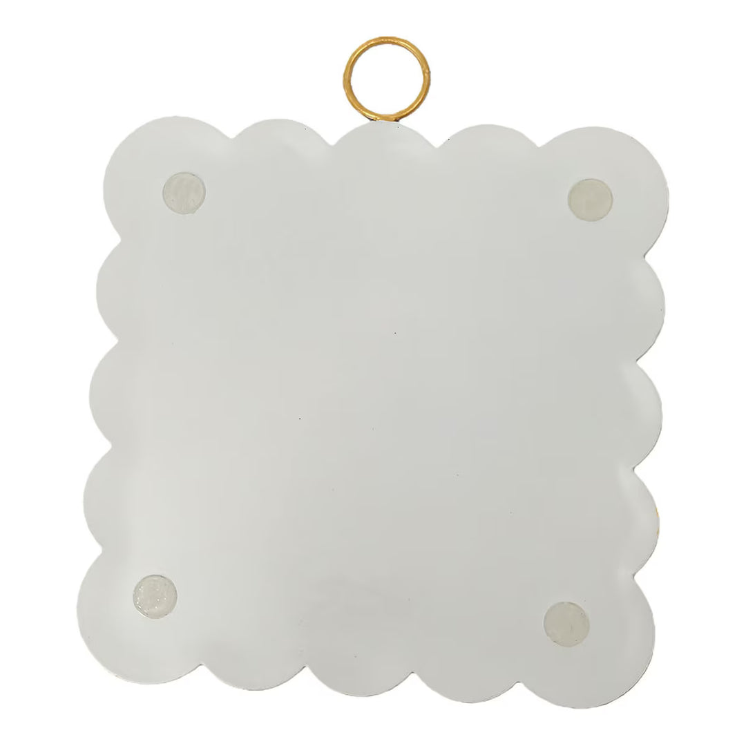 The Round Top Collection | Mini Gallery Art Scallop Gilded White Pumpkin