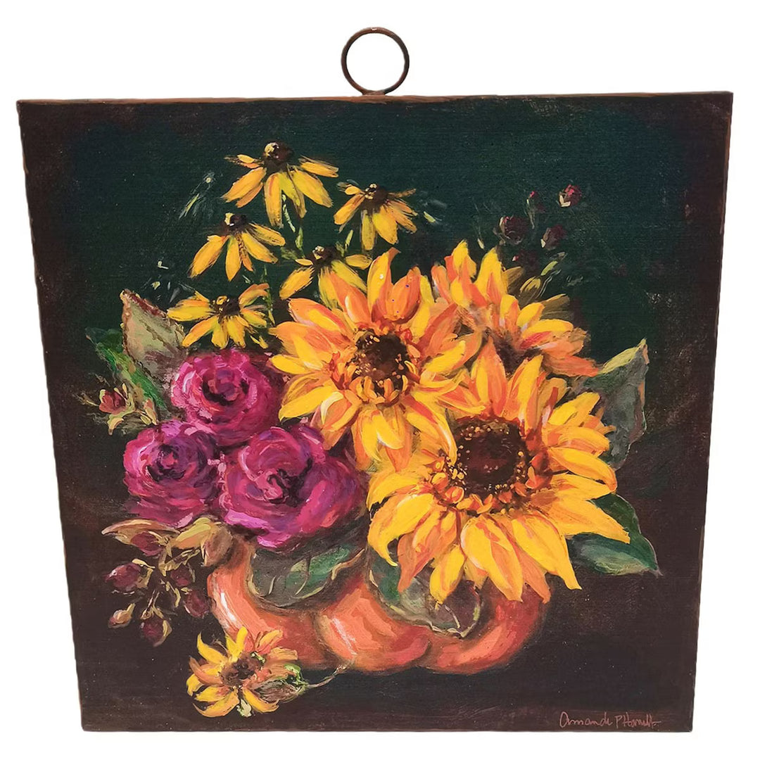 The Round Top Collection | Large Gallery Art Jeweled Flower Pumpkin