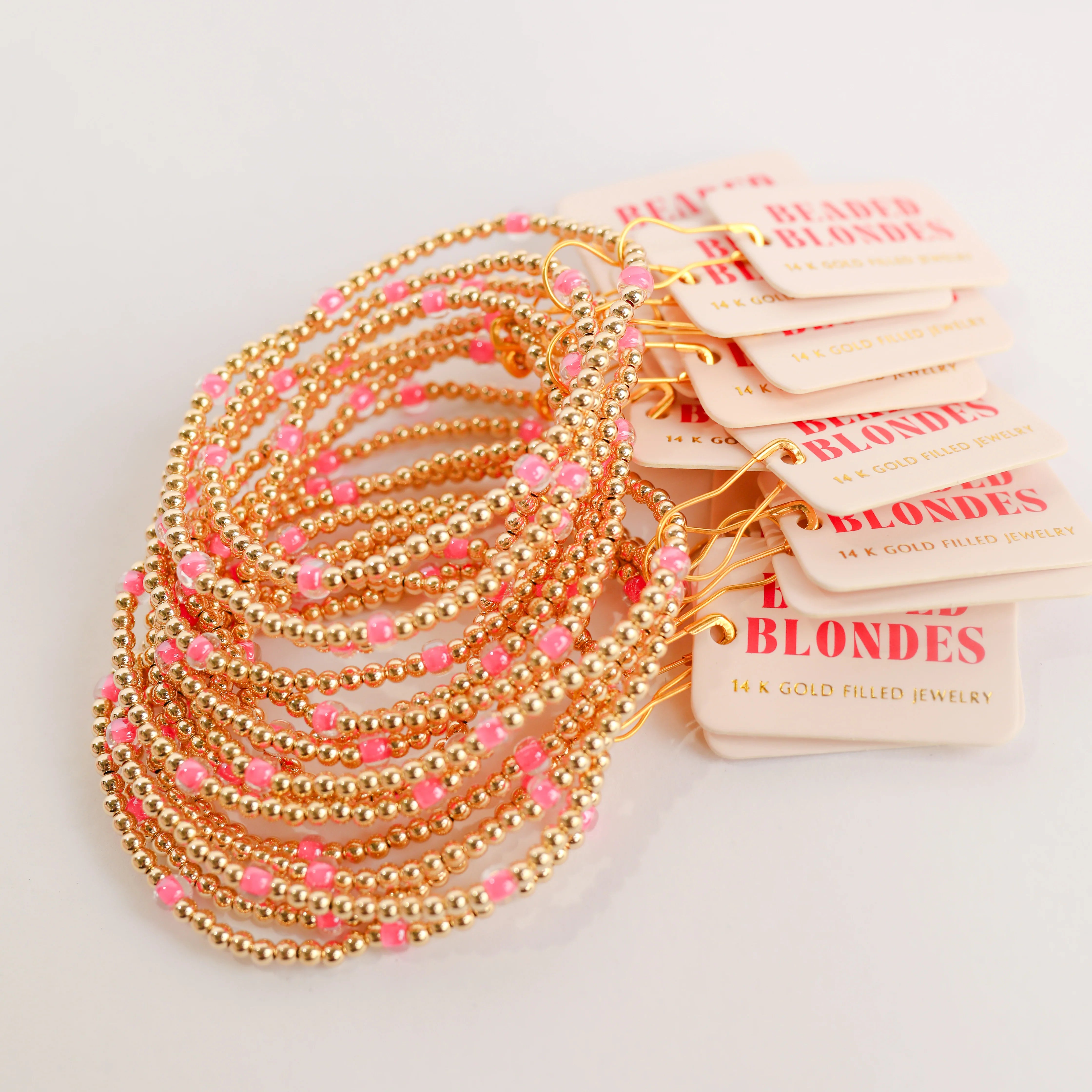 Beaded Blondes | Hot Pink Poppi Bracelet - Giddy Up Glamour Boutique