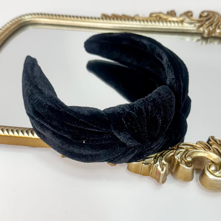 Velvet Knotted Headband in Various Colors