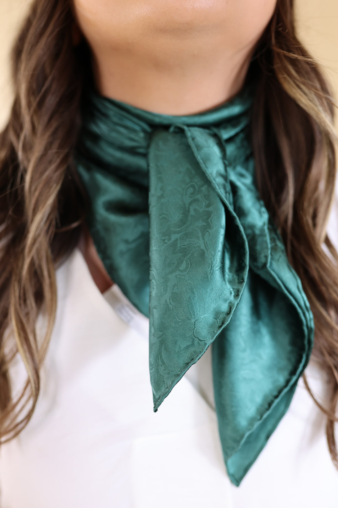 Jacquard Wild Rag in Eucalyptus - Giddy Up Glamour Boutique