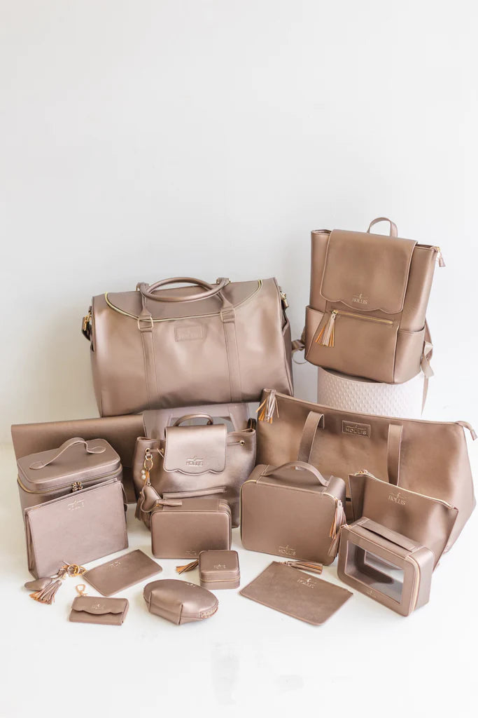 Hollis | Weekender Bag in Metallic Mocha - Giddy Up Glamour Boutique