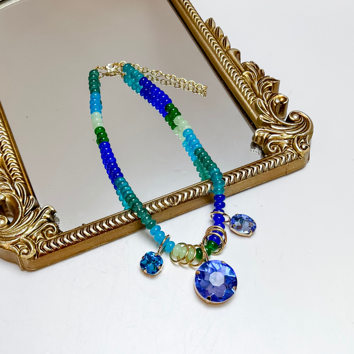 Fancy &amp; Co | The Crystal Crush Beaded Necklace in Multiple Color Options