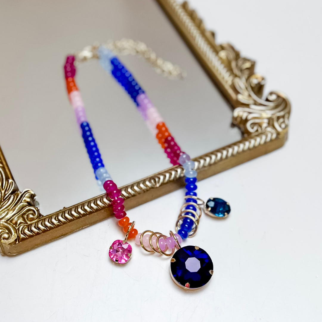Fancy &amp; Co | The Crystal Crush Beaded Necklace in Multiple Color Options