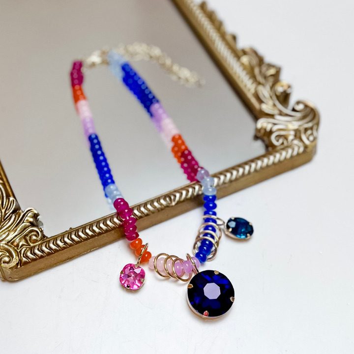 Fancy &amp; Co | The Crystal Crush Beaded Necklace in Multiple Color Options