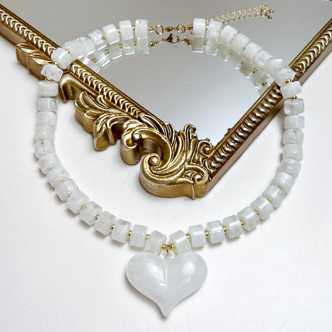 Fancy &amp; Co | The Love Struck Beaded Necklace in Multiple Color Options