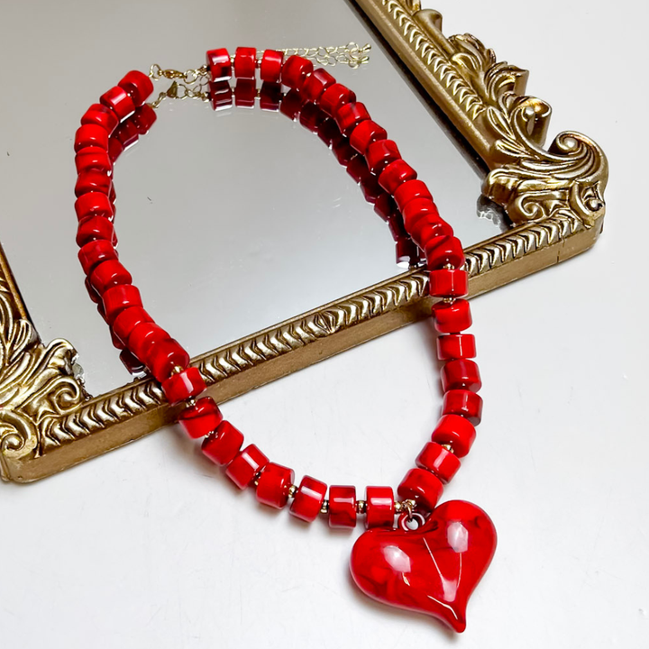 Fancy &amp; Co | The Love Struck Beaded Necklace in Multiple Color Options