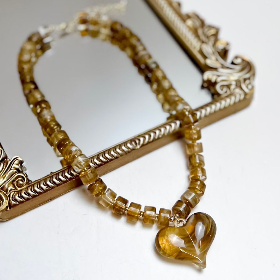 Fancy &amp; Co | The Love Struck Beaded Necklace in Multiple Color Options