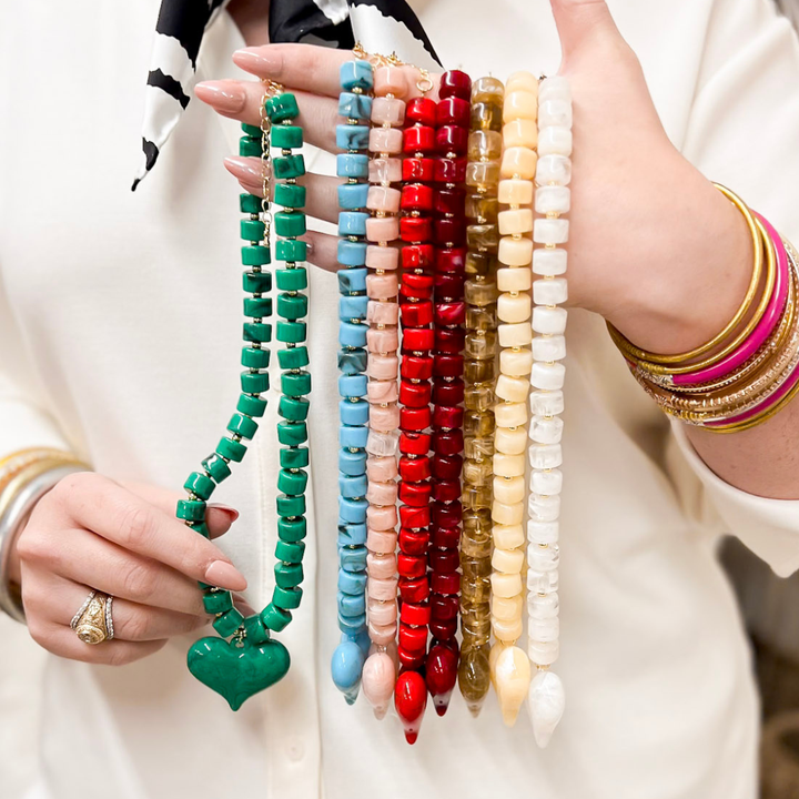 Fancy &amp; Co | The Love Struck Beaded Necklace in Multiple Color Options
