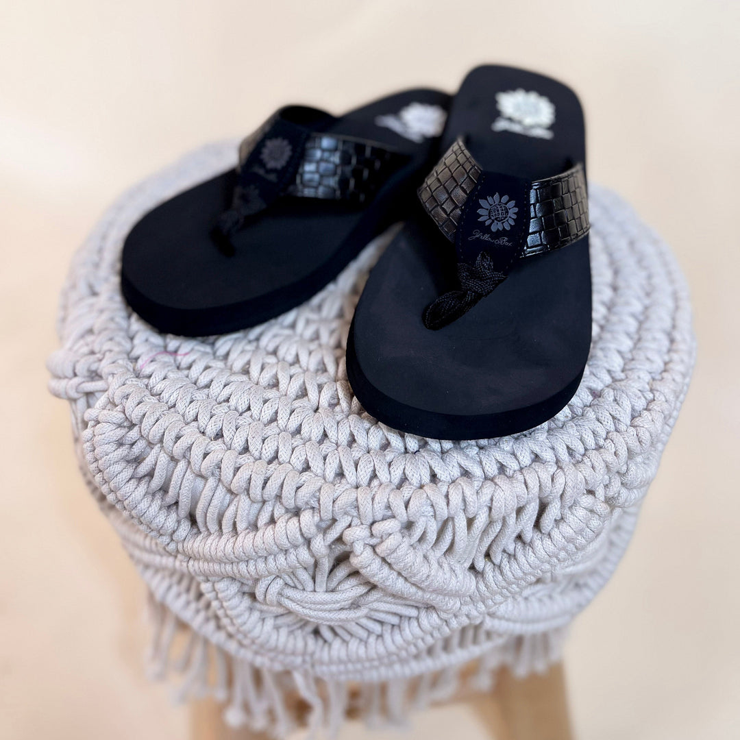 Yellow Box | Faranda Flip Flop in Black