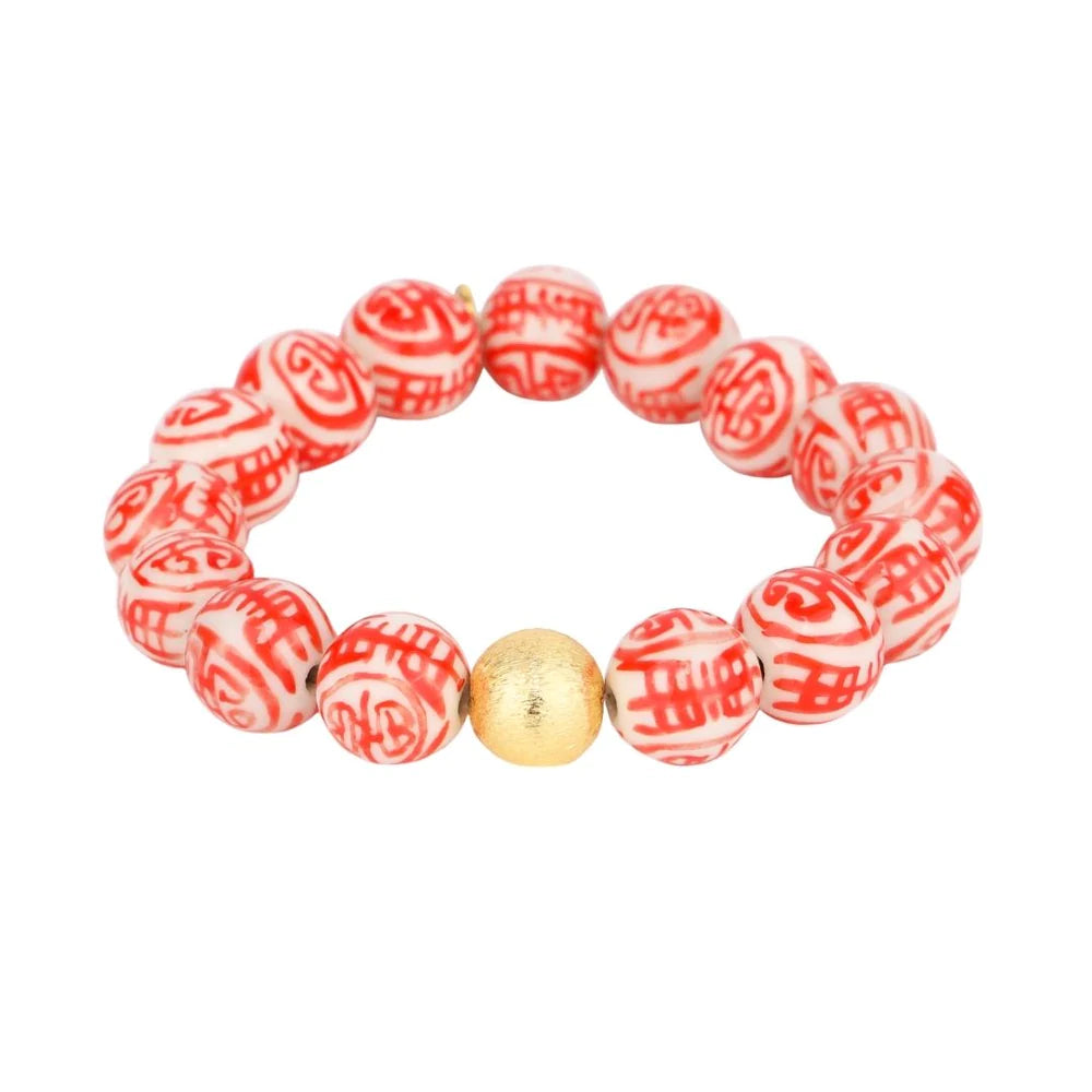 BuDhaGirl | Porcelain Beaded Flame Bracelet - Giddy Up Glamour Boutique