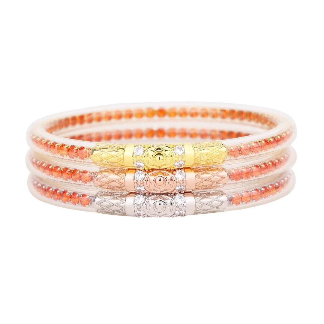 BuDhaGirl | Set of Three | Three Queens All Weather Bangles in Flame - Giddy Up Glamour Boutique
