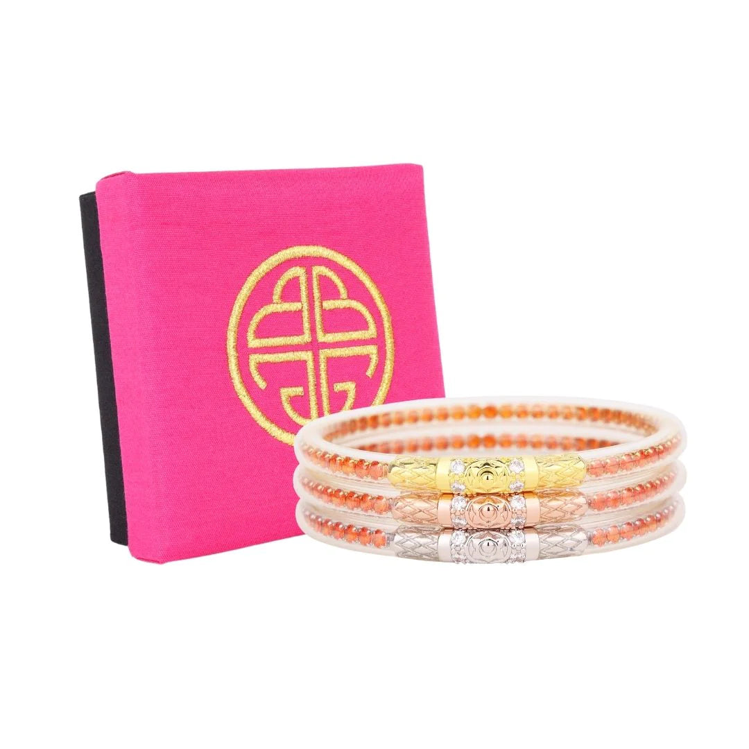 BuDhaGirl | Set of Three | Three Queens All Weather Bangles in Flame - Giddy Up Glamour Boutique