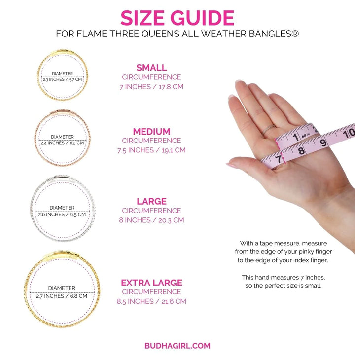 BuDhaGirl | Set of Three | Three Queens All Weather Bangles in Flame - Giddy Up Glamour Boutique