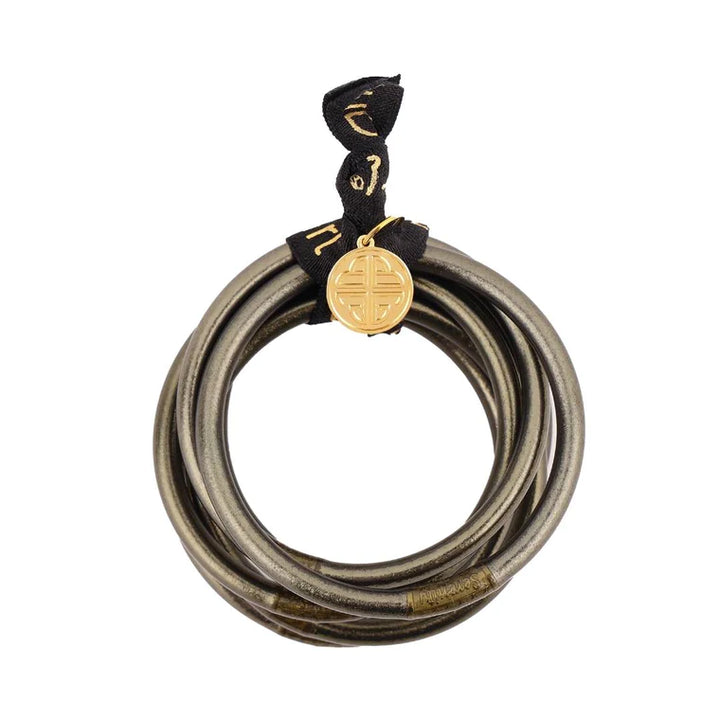 BuDhaGirl | Set of Six | All Weather Bangles in Flint - Giddy Up Glamour Boutique