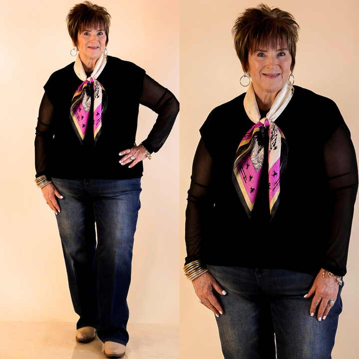 Forever Favorite Oversized Crew Neck Sweater Vest in Black