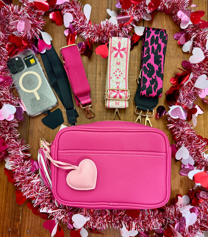 Valentine Bundle with Purse, Straps, Adapter in Red or Pink