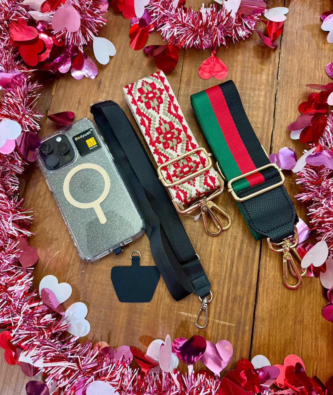 Valentine Bundle with Purse, Straps, Adapter in Red or Pink