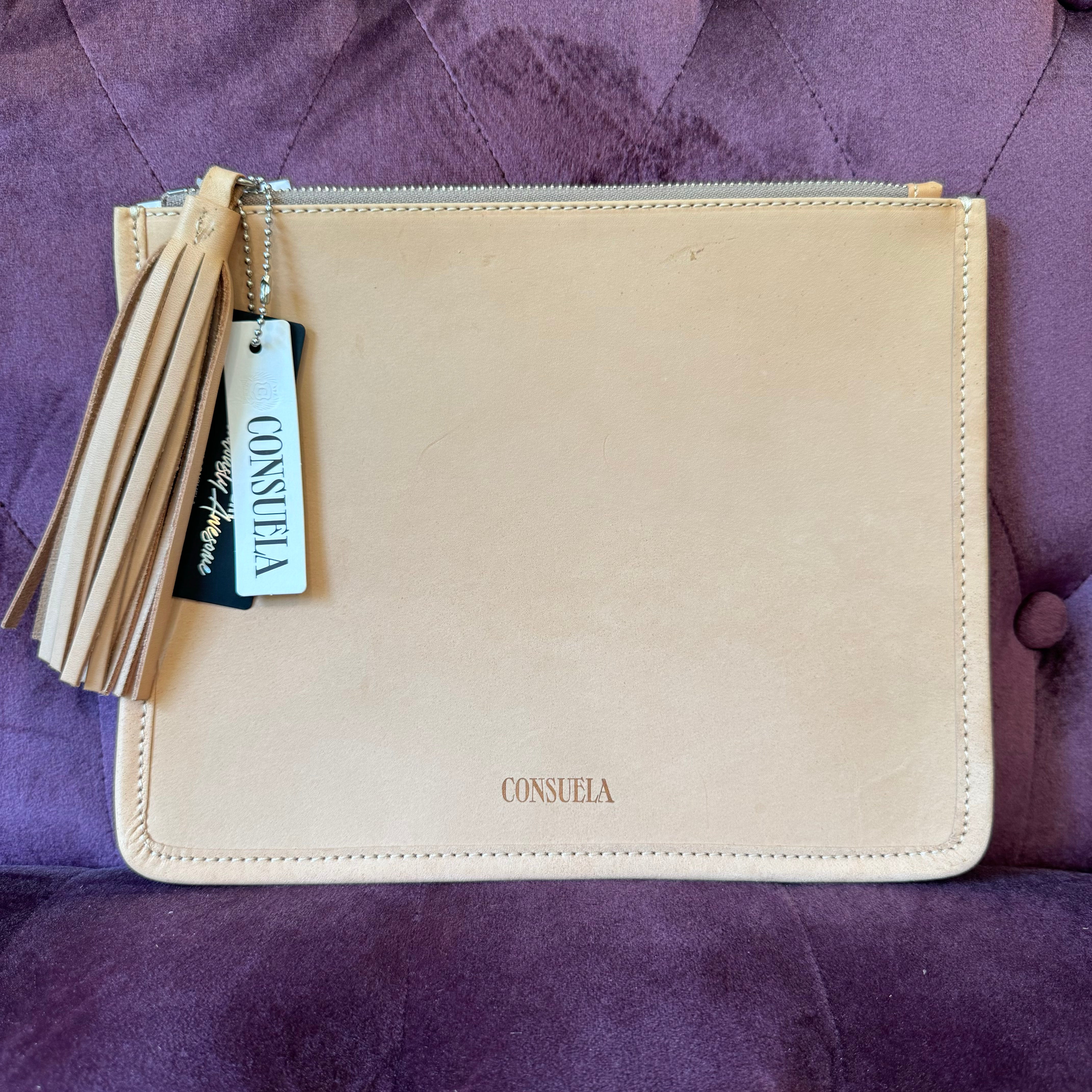 Blemished Consuela #2406 Diego Genuine Leather Anything Goes Zipper Pouch • FINAL SALE - Giddy Up Glamour Boutique