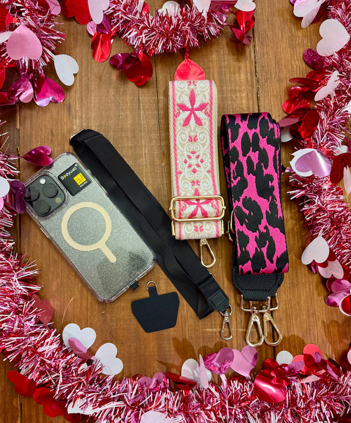 Valentine Bundle with Purse, Straps, Adapter in Red or Pink