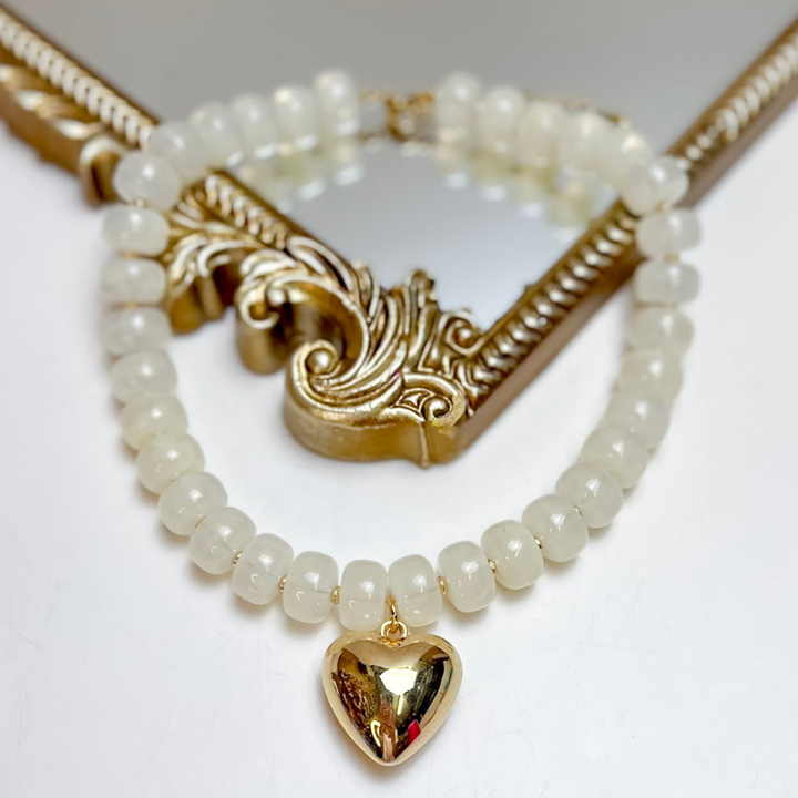 GUG Original | Bold and Beautiful Necklace with Gold Heart Pendant in Multiple Color Options