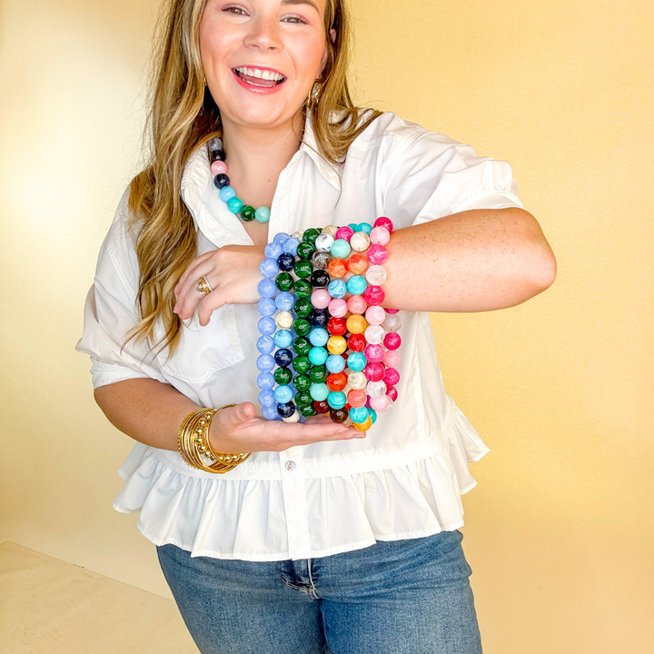 GUG Original | Pop of Personality Beaded Necklace in Multiple Color Options