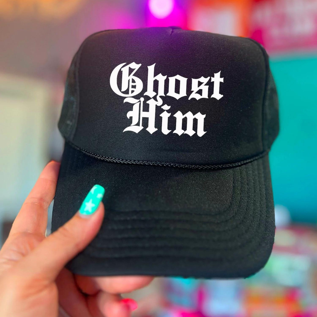 Online Exclusive | Ghost Him Trucker Cap in Black