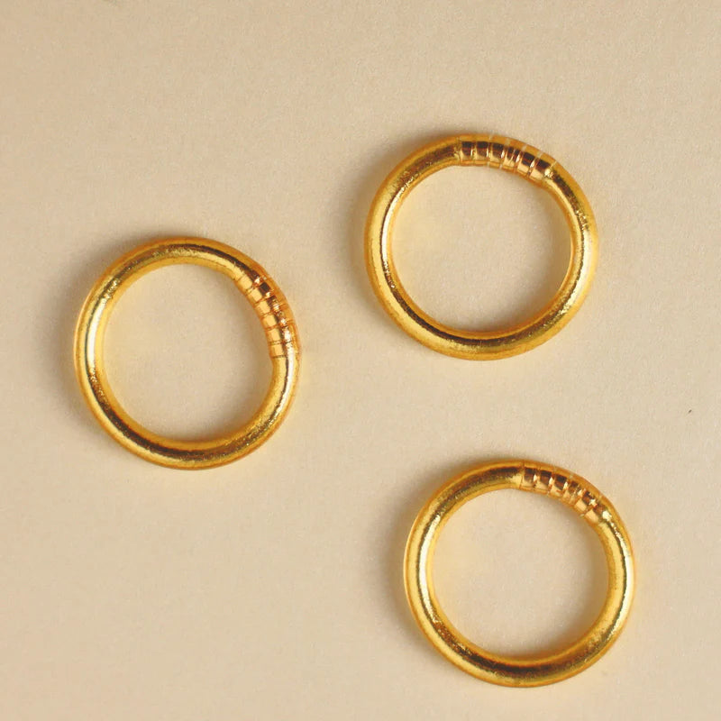 BuDhaGirl | Set of Three | All Weather Rings in Aura Gold