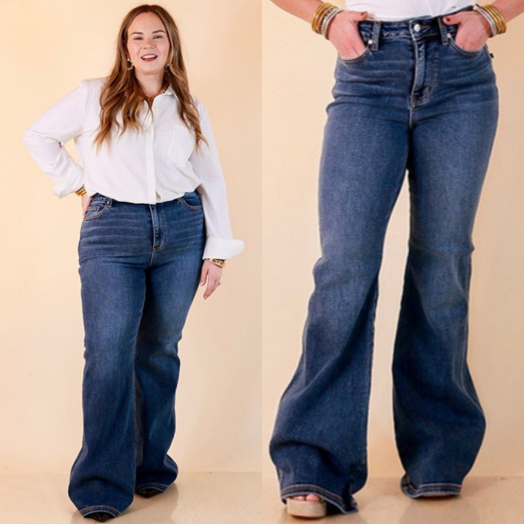 Good as Gold flare jeans in medium wash