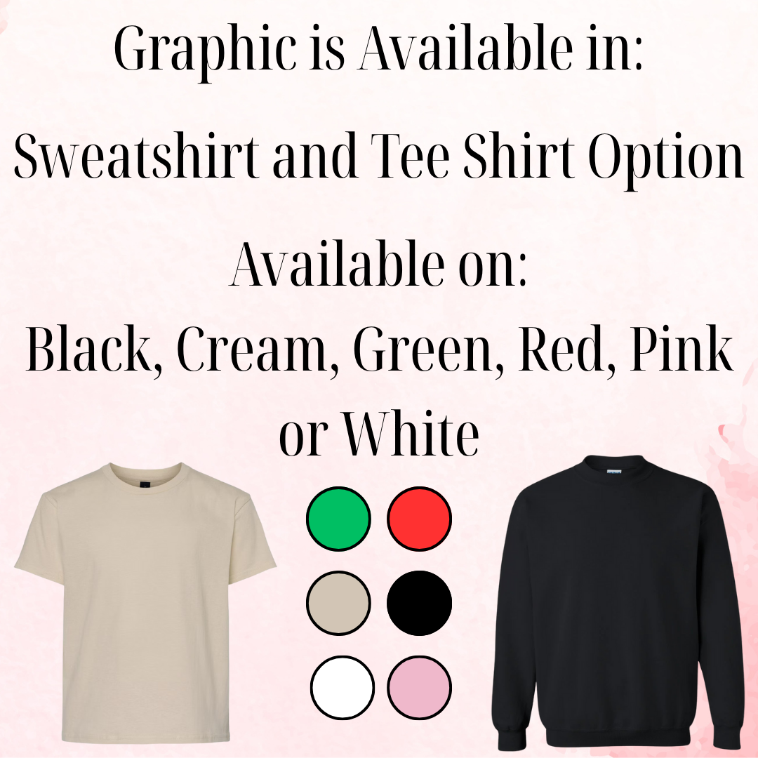 Online Exclusive | Pink Polka Dot Santa Christmas Graphic on Tee and Sweatshirt Options