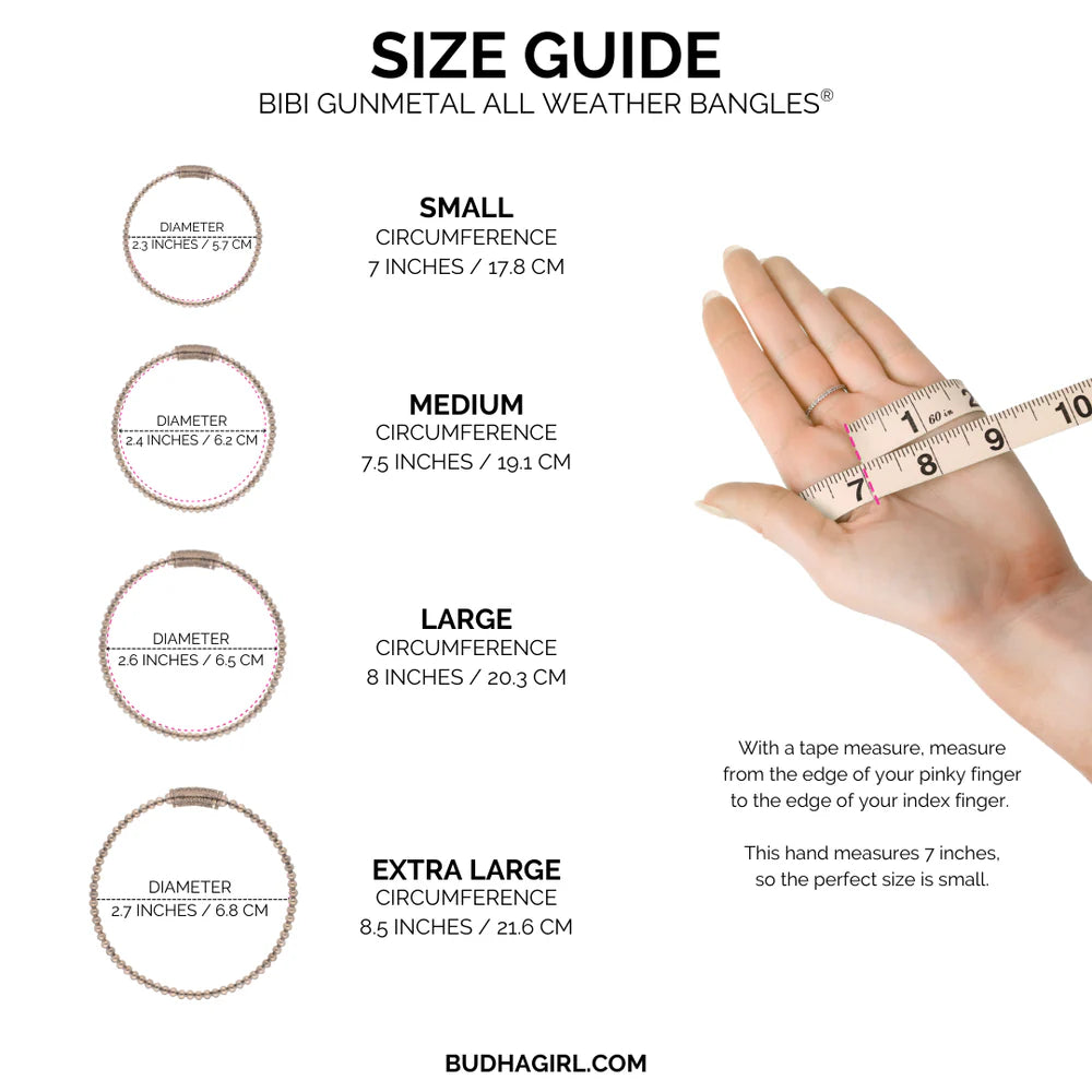 BuDhaGirl | Set of Three | BiBi All Weather Bangle in Gunmetal