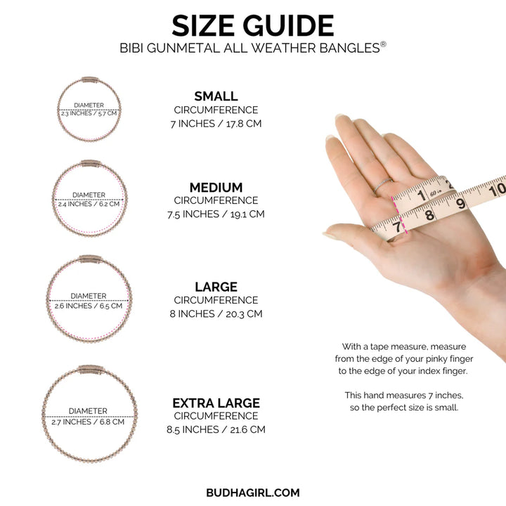 BuDhaGirl | Set of Three | BiBi All Weather Bangle in Gunmetal