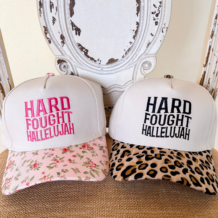 Two hats with &