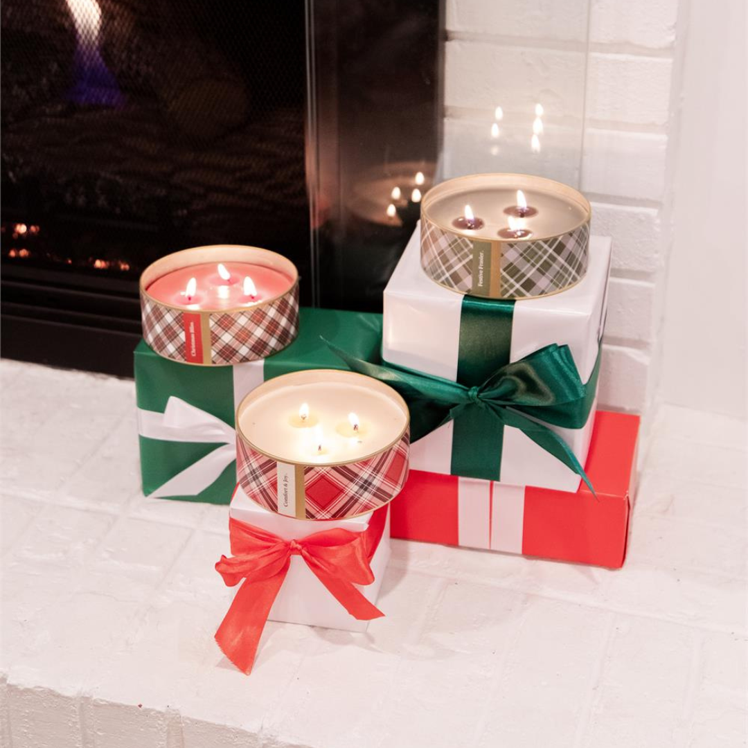 Bridgewater Candle Company | Holiday 3-Wick Tin Candle | Harvest Pumpkin