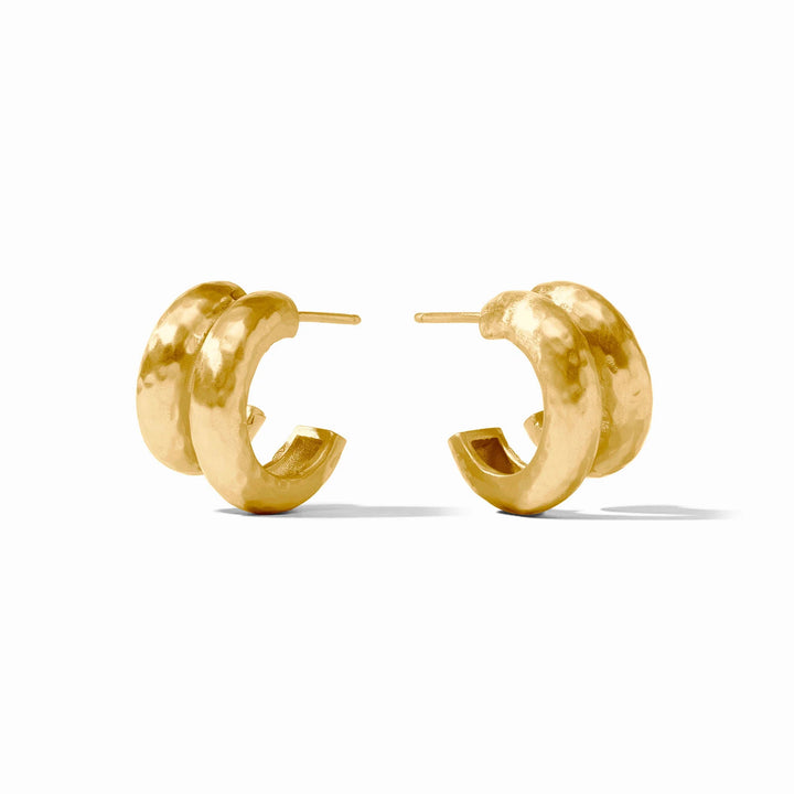 Julie Vos | Havana Double Hoop Earrings in Gold