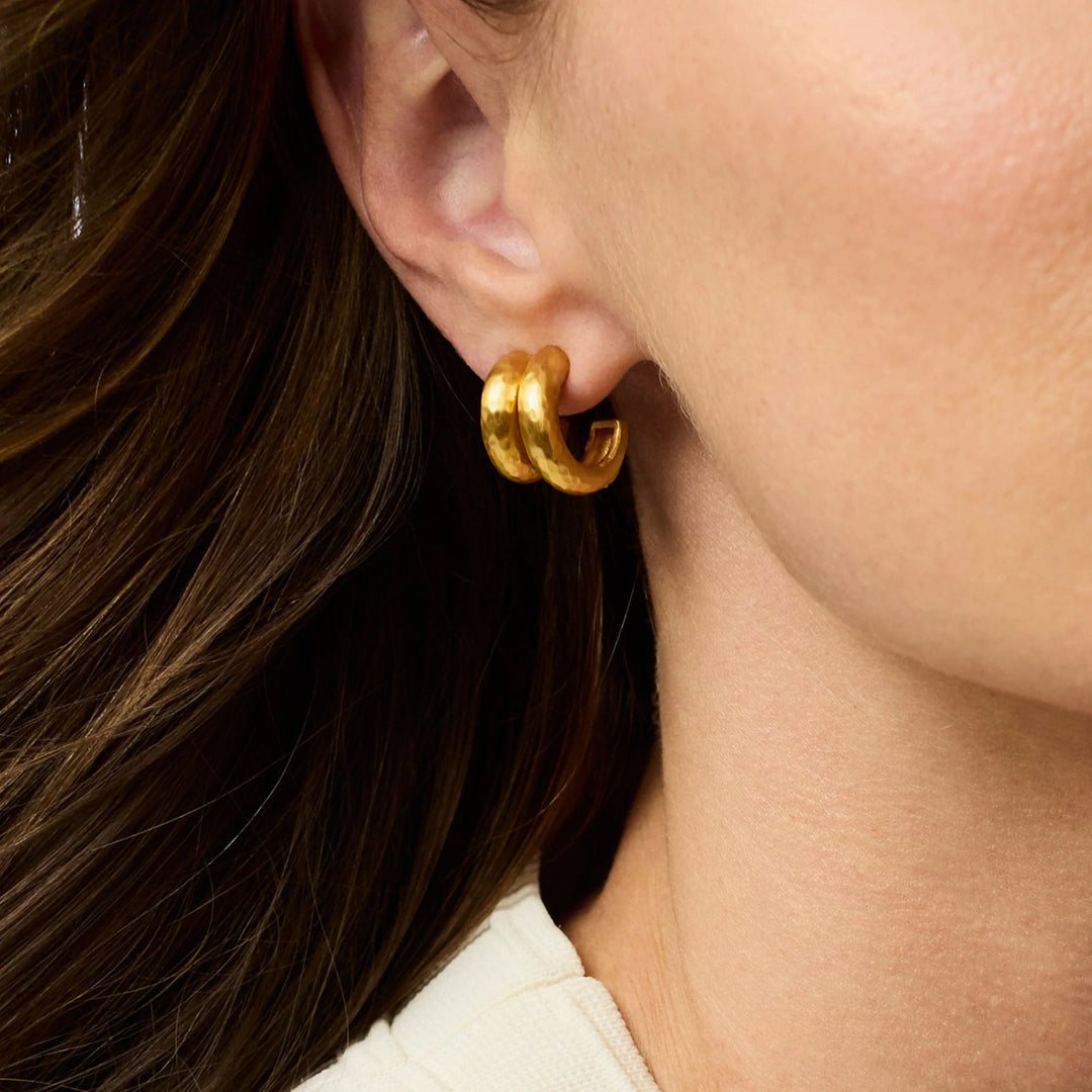 Julie Vos | Havana Double Hoop Earrings in Gold