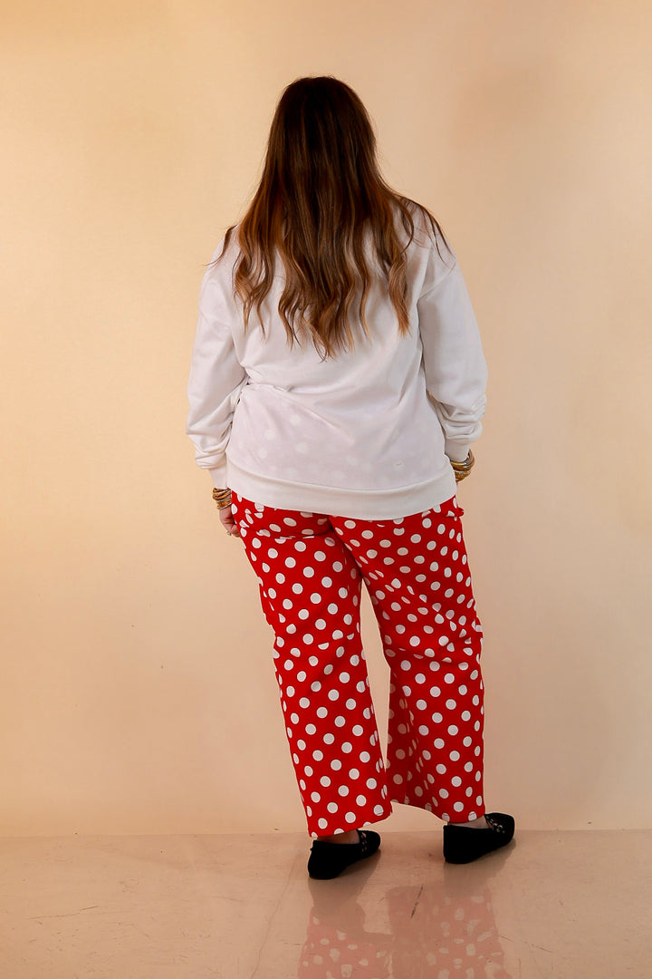 Hurry Down the Chimney Santa Baby Sweatshirt in White