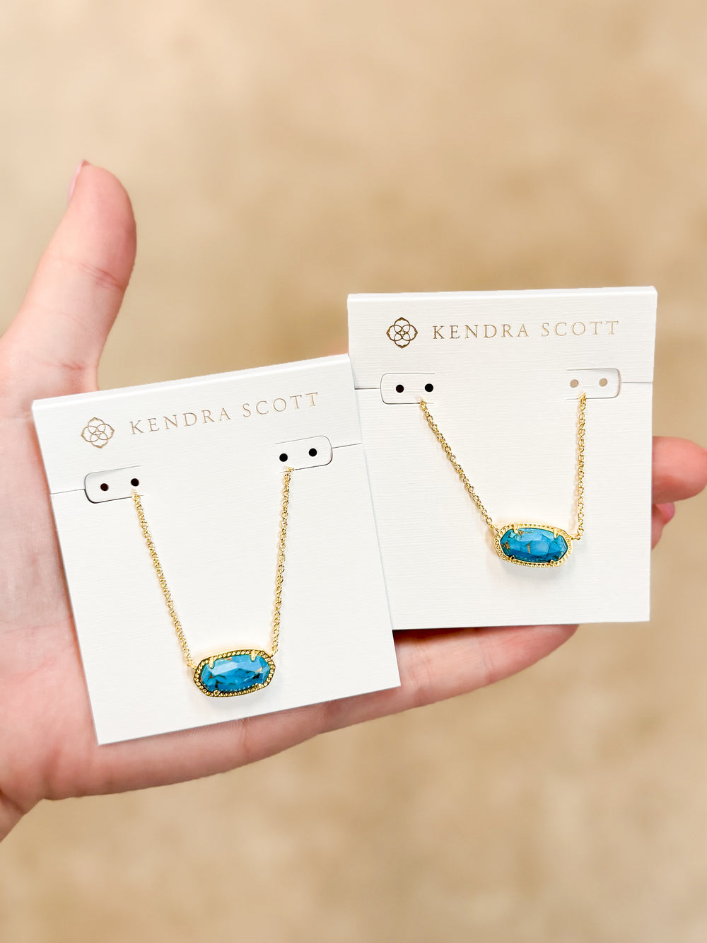 Kendra Scott | Elisa Gold Pendant Necklace in Bronze Veined Turquoise Magnesite - Giddy Up Glamour Boutique