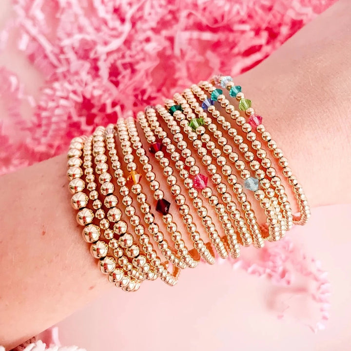 Beaded Blondes | Birthstone Swarovski Crystal Bracelet - Giddy Up Glamour Boutique