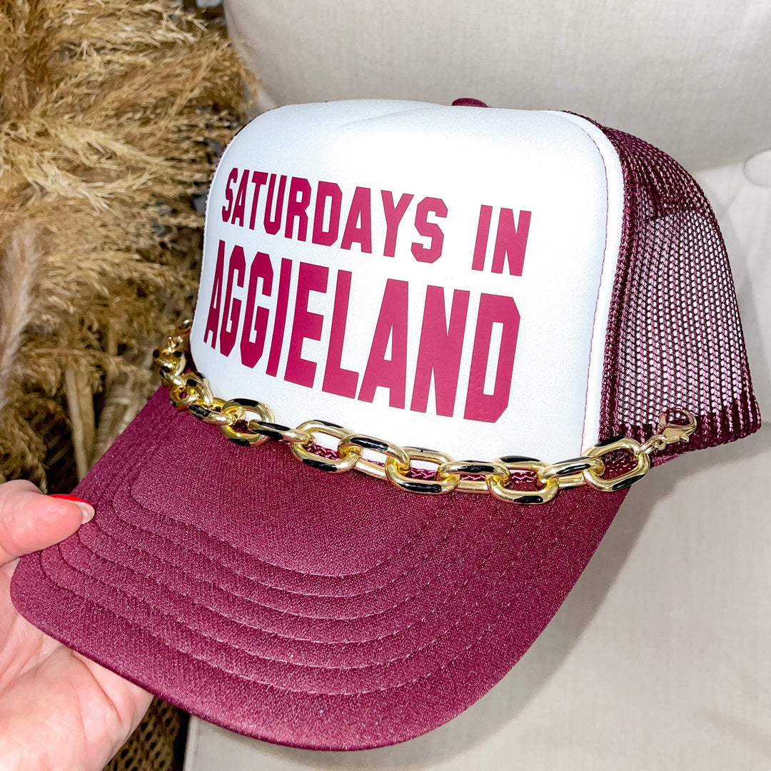 Trucker Hat Chain in Chunky Gold Dipped in Black