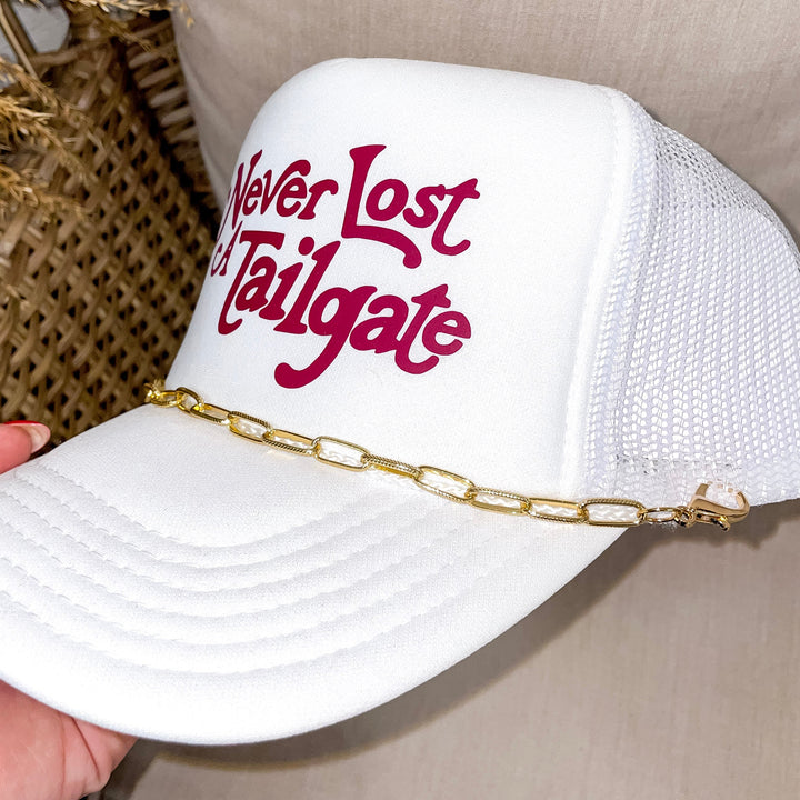 Trucker Hat Chain in Gold Paperclip