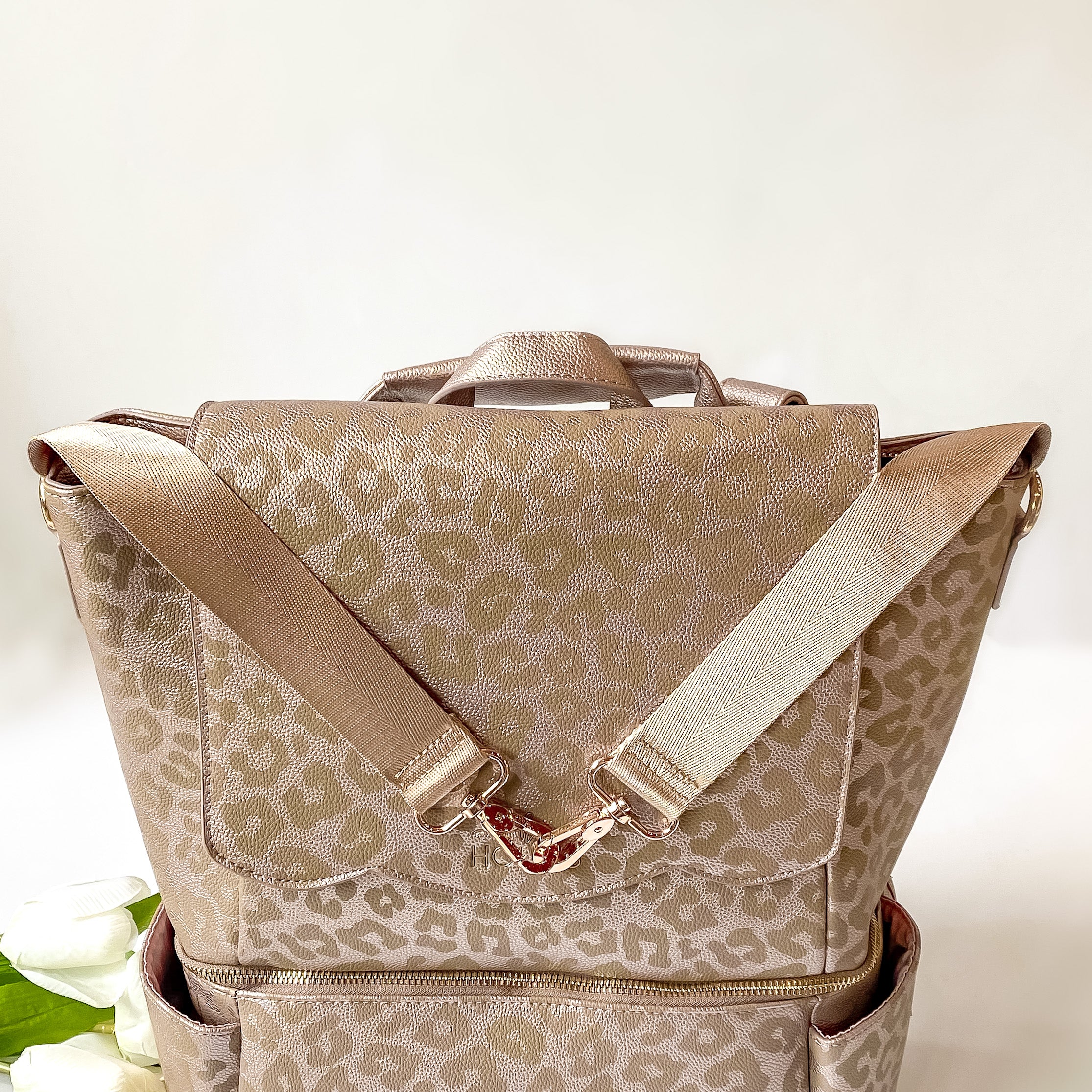 Hollis | Diaper Bag in Leopard - Giddy Up Glamour Boutique
