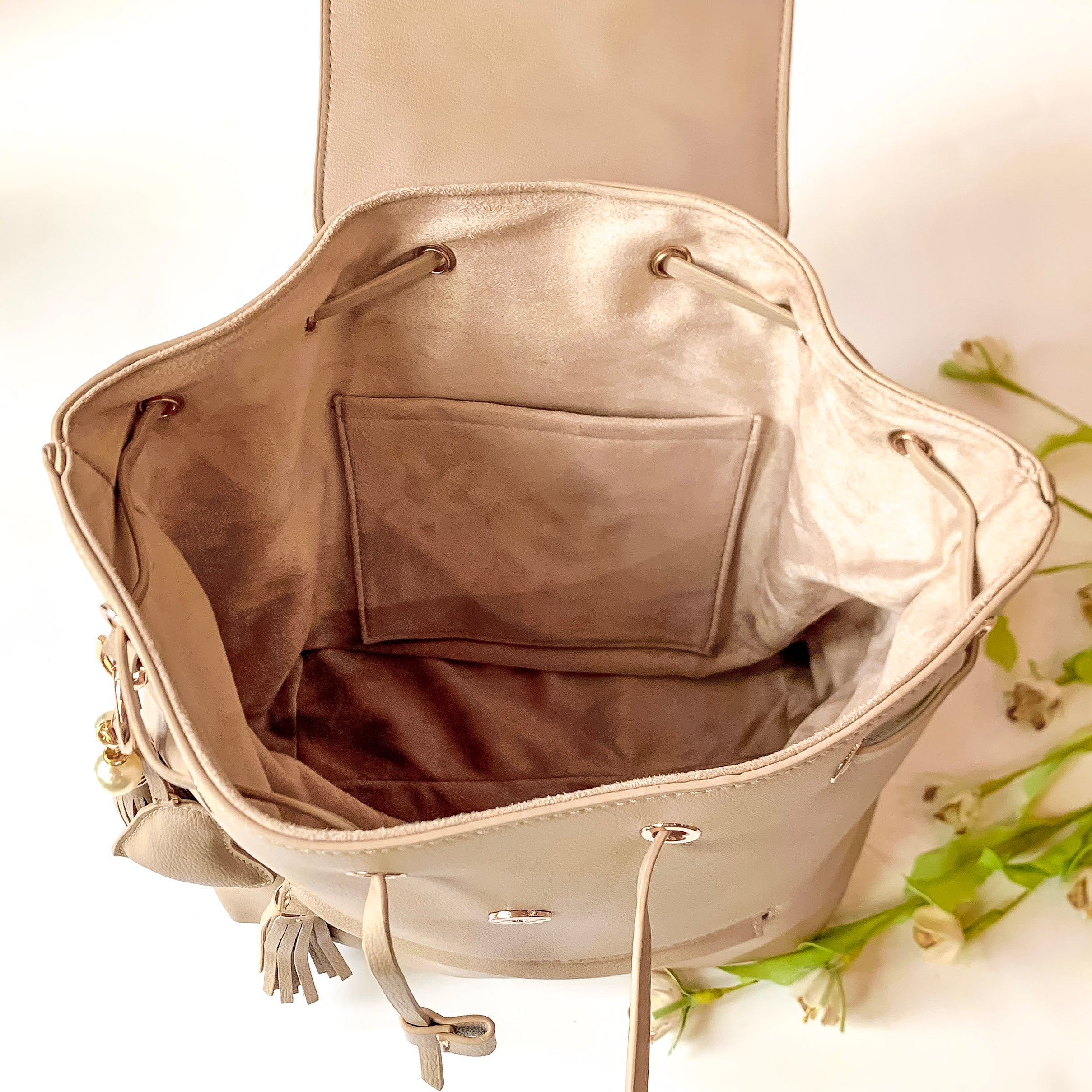 Hollis | Mini Backpack in Nude