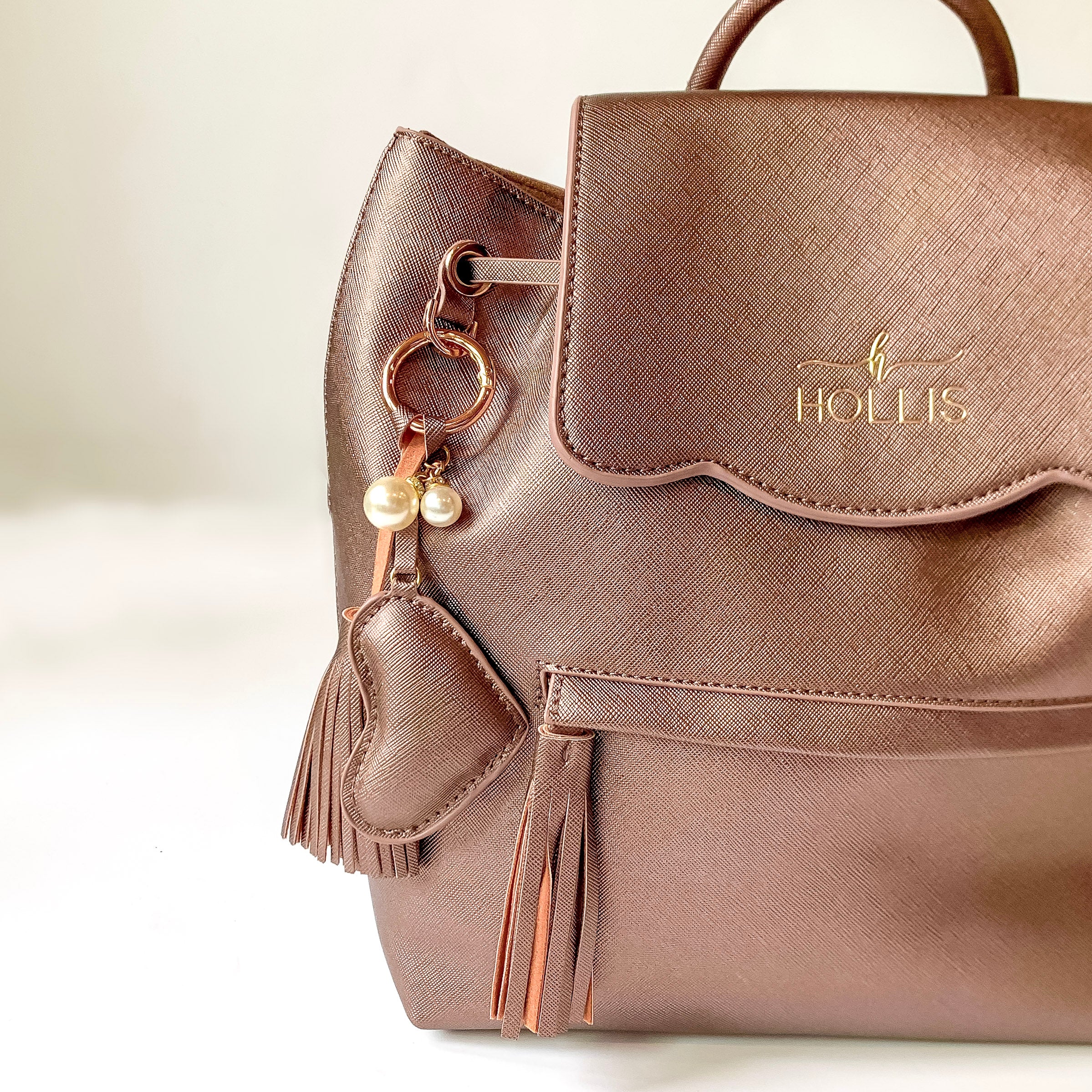 Hollis | Mini Backpack in Metallic Mocha - Giddy Up Glamour Boutique