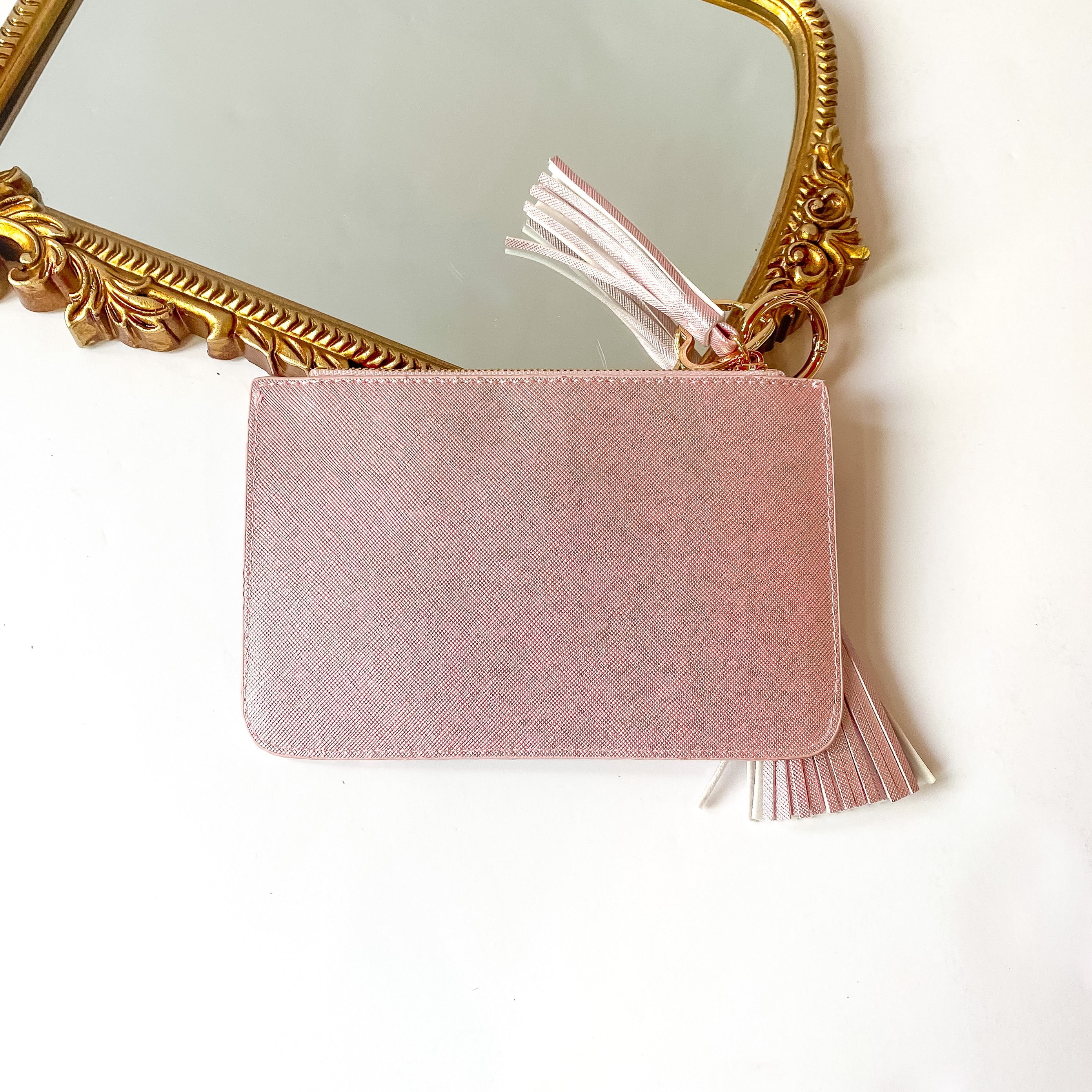 Hollis | Keychain Coin Pouch in Blush - Giddy Up Glamour Boutique