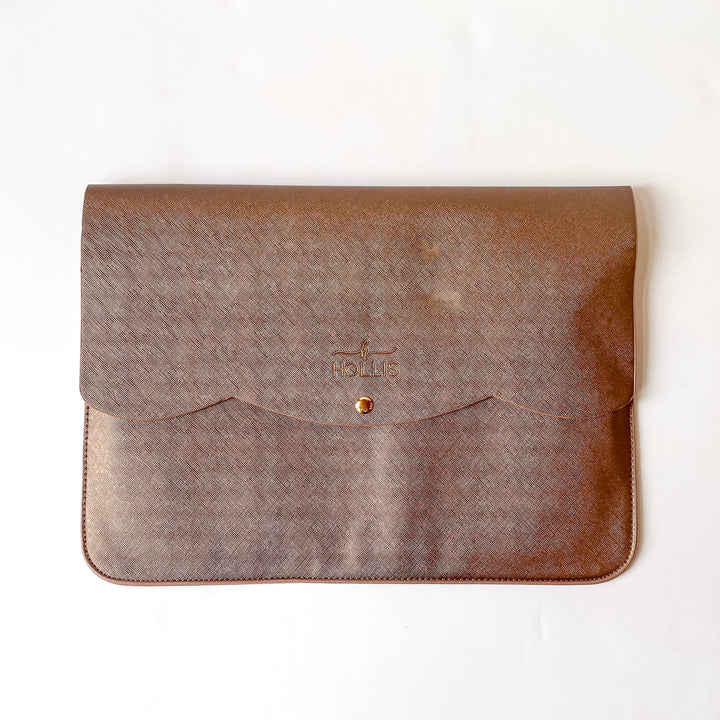 Hollis | Lennyn Laptop Sleeve in Metallic Mocha - Giddy Up Glamour Boutique