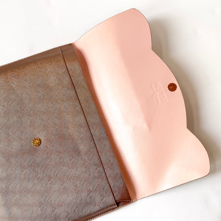 Hollis | Lennyn Laptop Sleeve in Metallic Mocha - Giddy Up Glamour Boutique