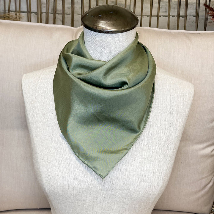 Mini Solid Silk Wild Rag in Sage Green