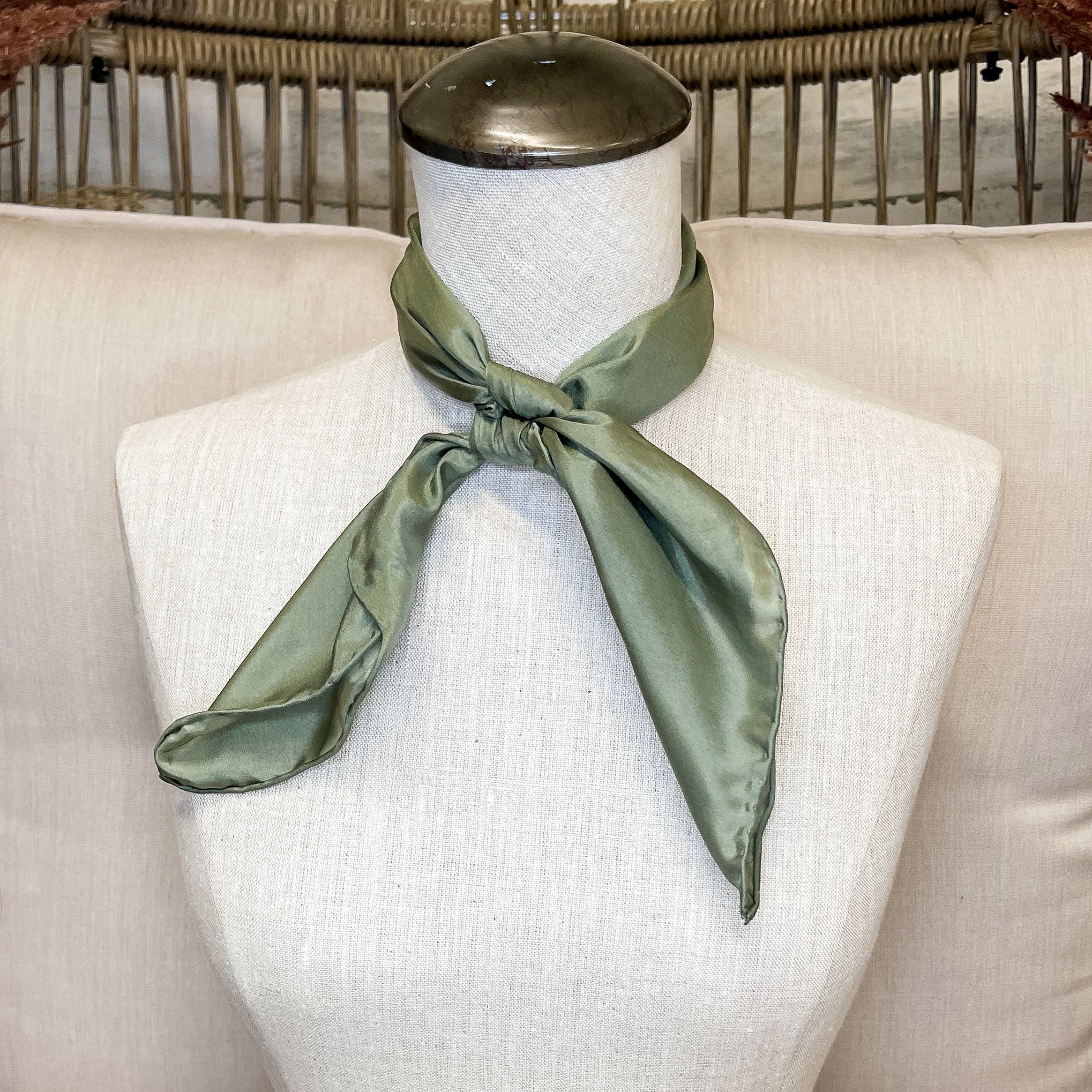 Mini Solid Wild Rag in Sage Green