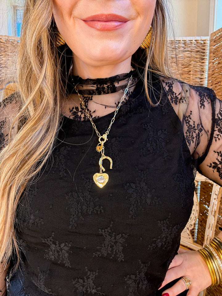 Bracha | Montana Lariat Gold Tone Necklace